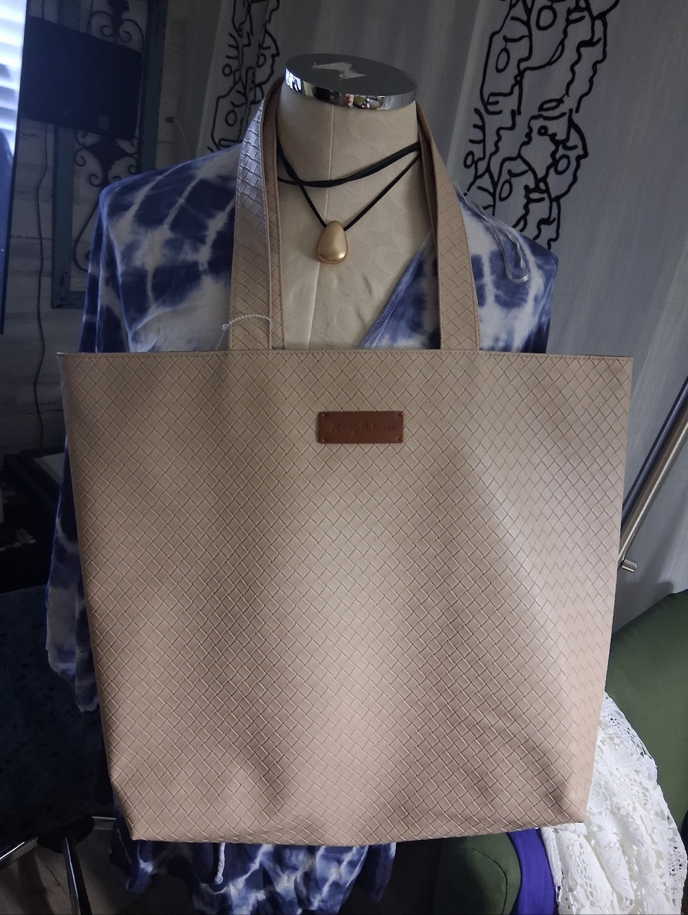 Tommy Bahama Beige Woven Tote Bag - Women